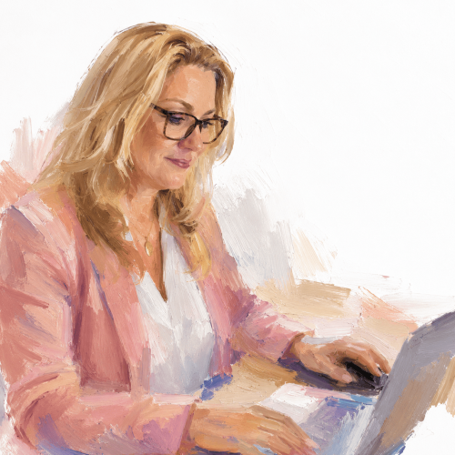 Marion Terpstra voert een website energie check uit